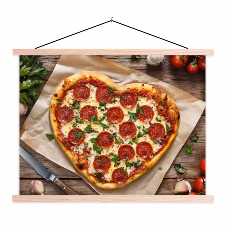 Schoolplaat - Pizza - Hart - Pepperoni - Tomaat — 1