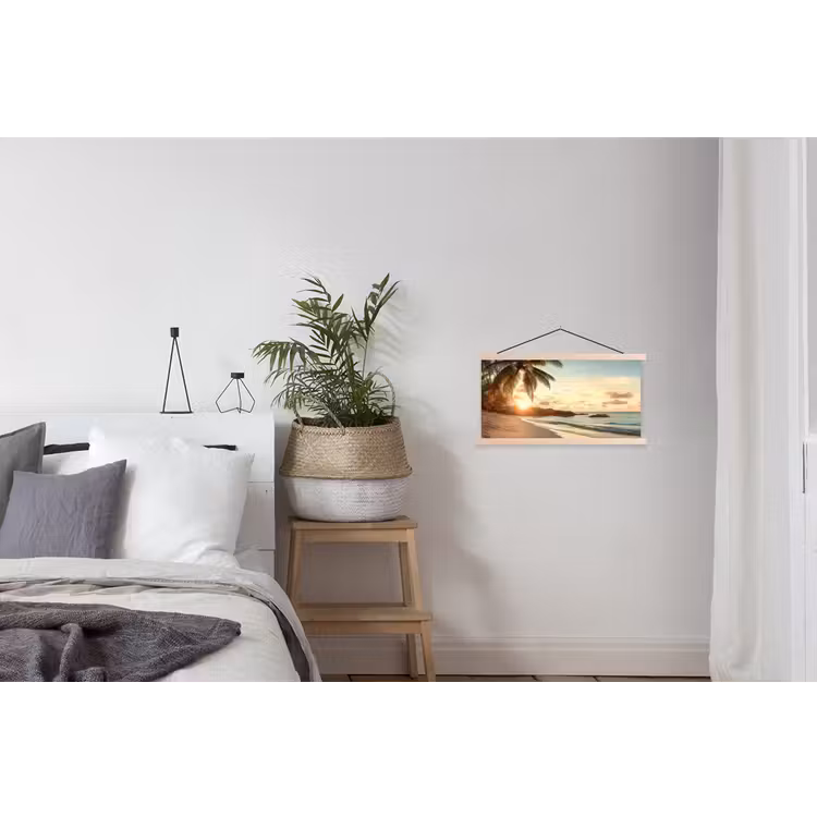 Schoolplaat - Strand - Palmbomen - Oceaan - Zonsondergang — 2