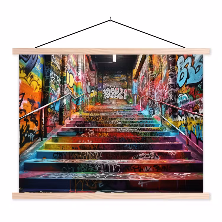 Schoolplaat - Trap - Graffiti - Kleuren - Kunst — 1