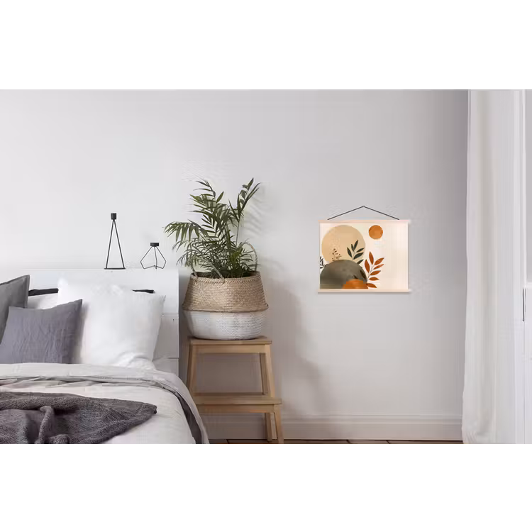 Schoolplaat - Vormen - Rond - Bladeren - Beige — 2
