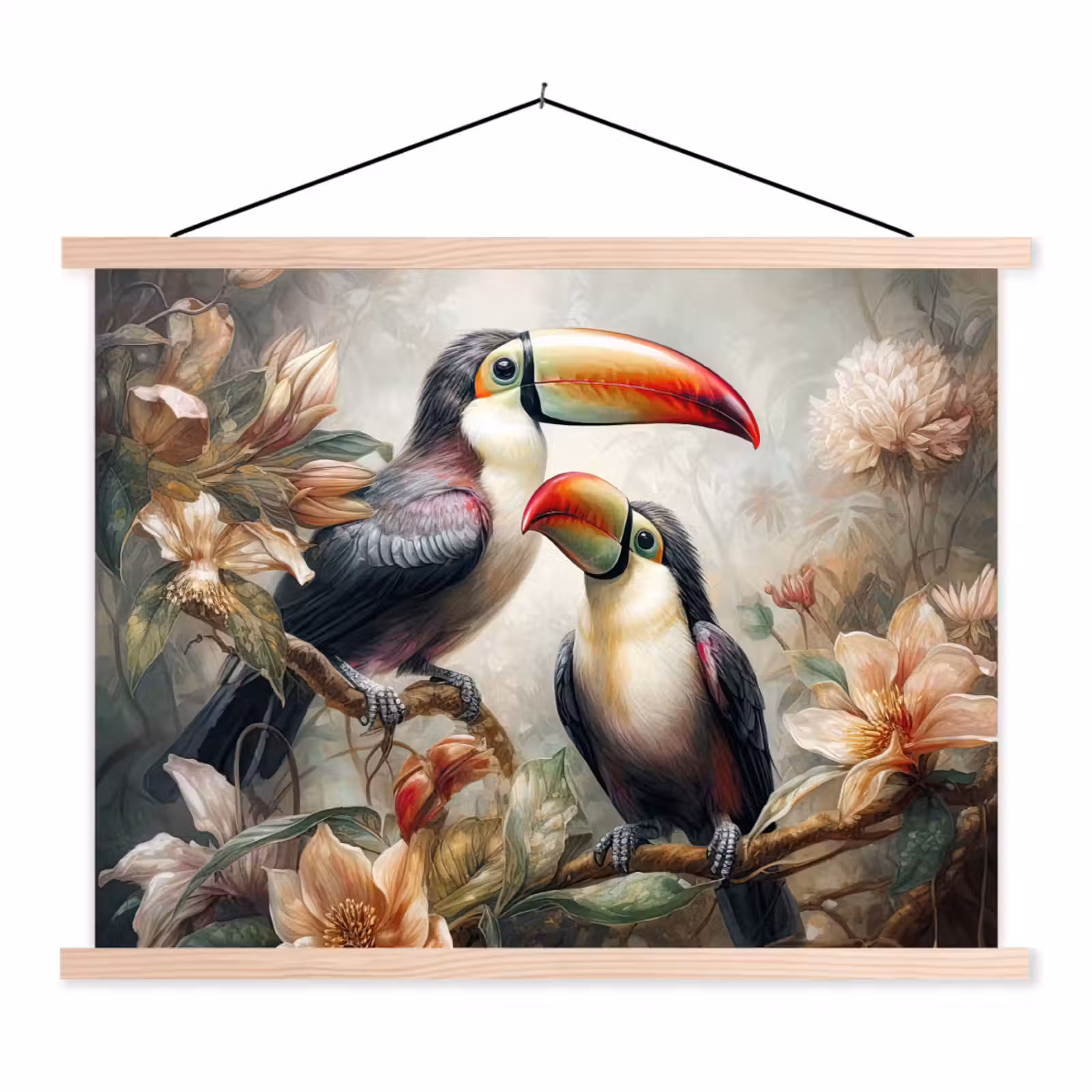 Schoolplaat - Toekan - Vogels - Bloemen - Jungle — 1