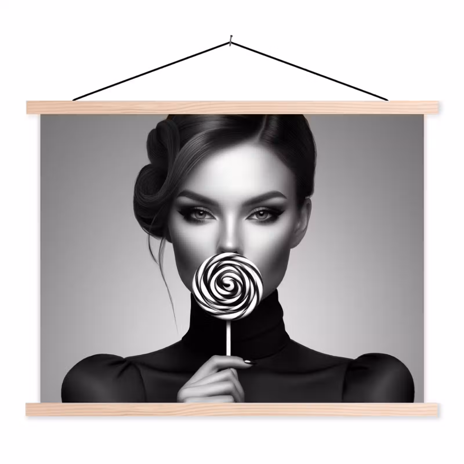 Schoolplaat - Vrouw - Lolly - Zwart — 1