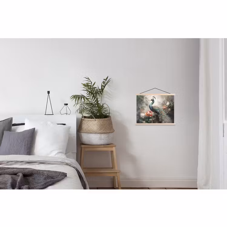 Schoolplaat - Pauw - Pauwenveren - Vogel - Jungle - Bloemen — 2