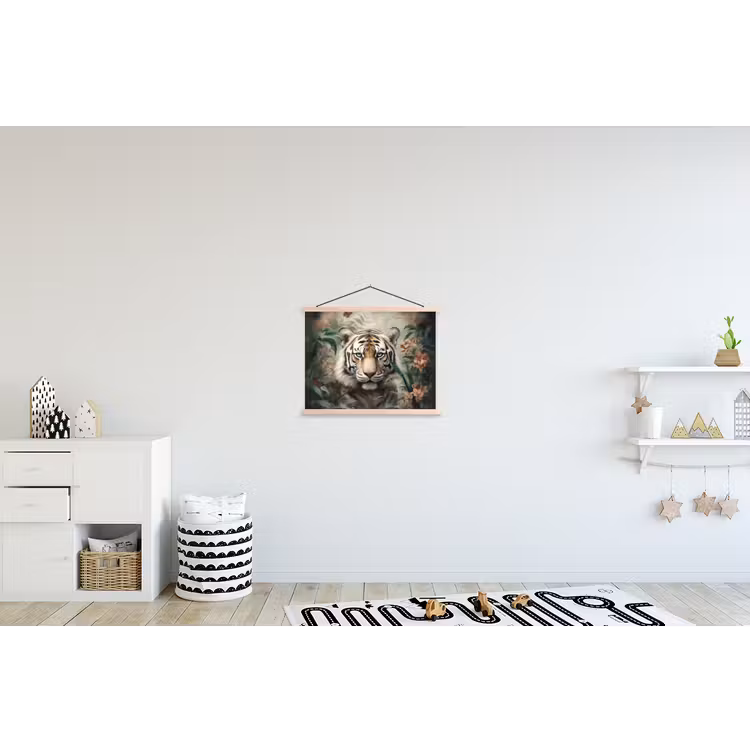 Schoolplaat - Tijger - Vlinders - Dieren - Jungle - Bloemen — 3