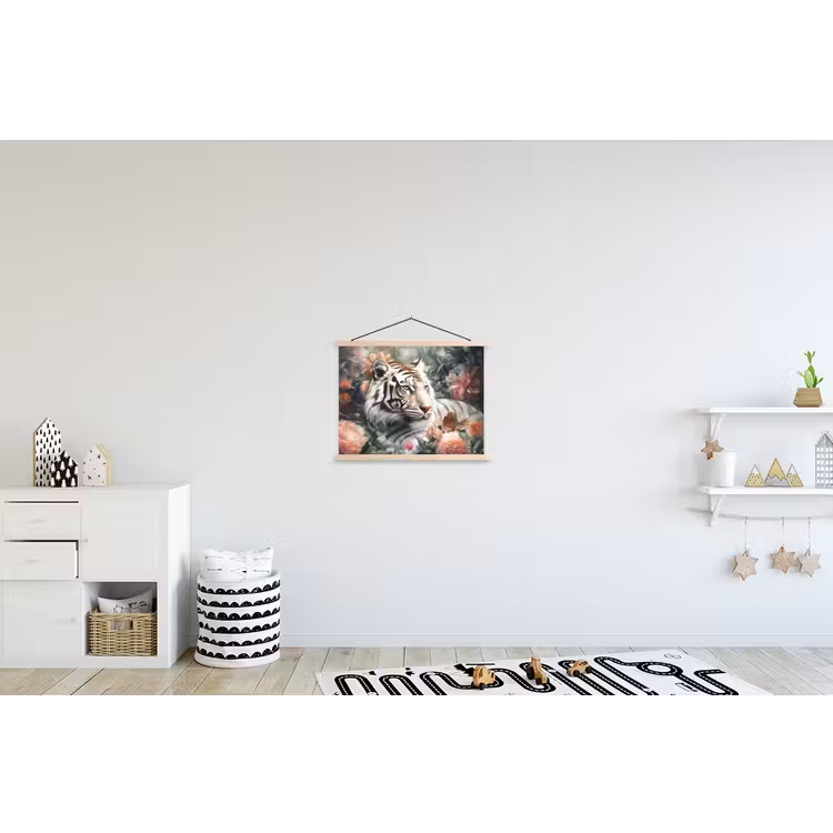 Schoolplaat - Tijger - Wilde dieren - Bloemen - Jungle — 3