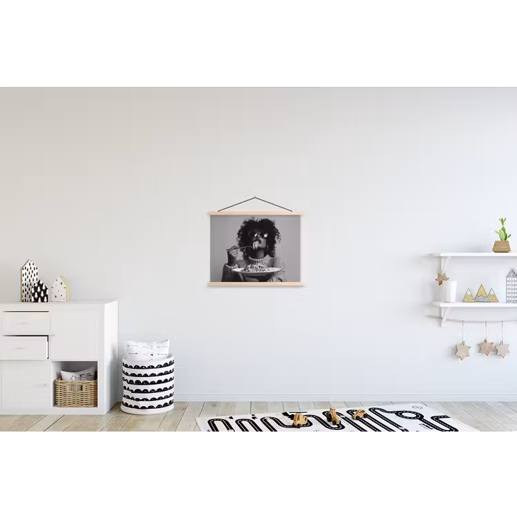 Schoolplaat - Vrouw - Pasta - Zwart - Wit — 3