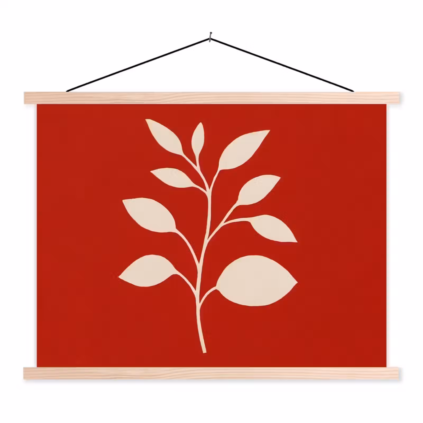 Schoolplaat - Silhouet - Bladeren - Tak — 1