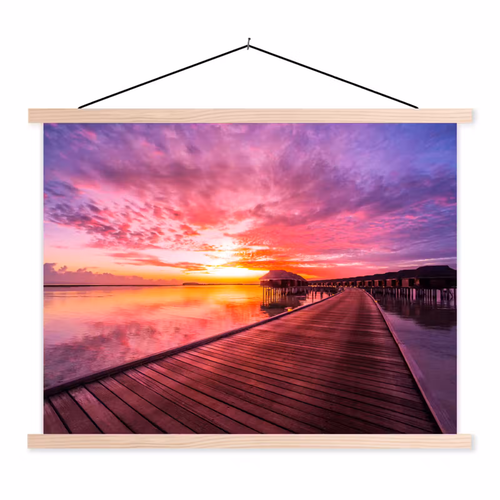 Schoolplaat - Steiger - Water - Zon - Roze - Horizon — 1