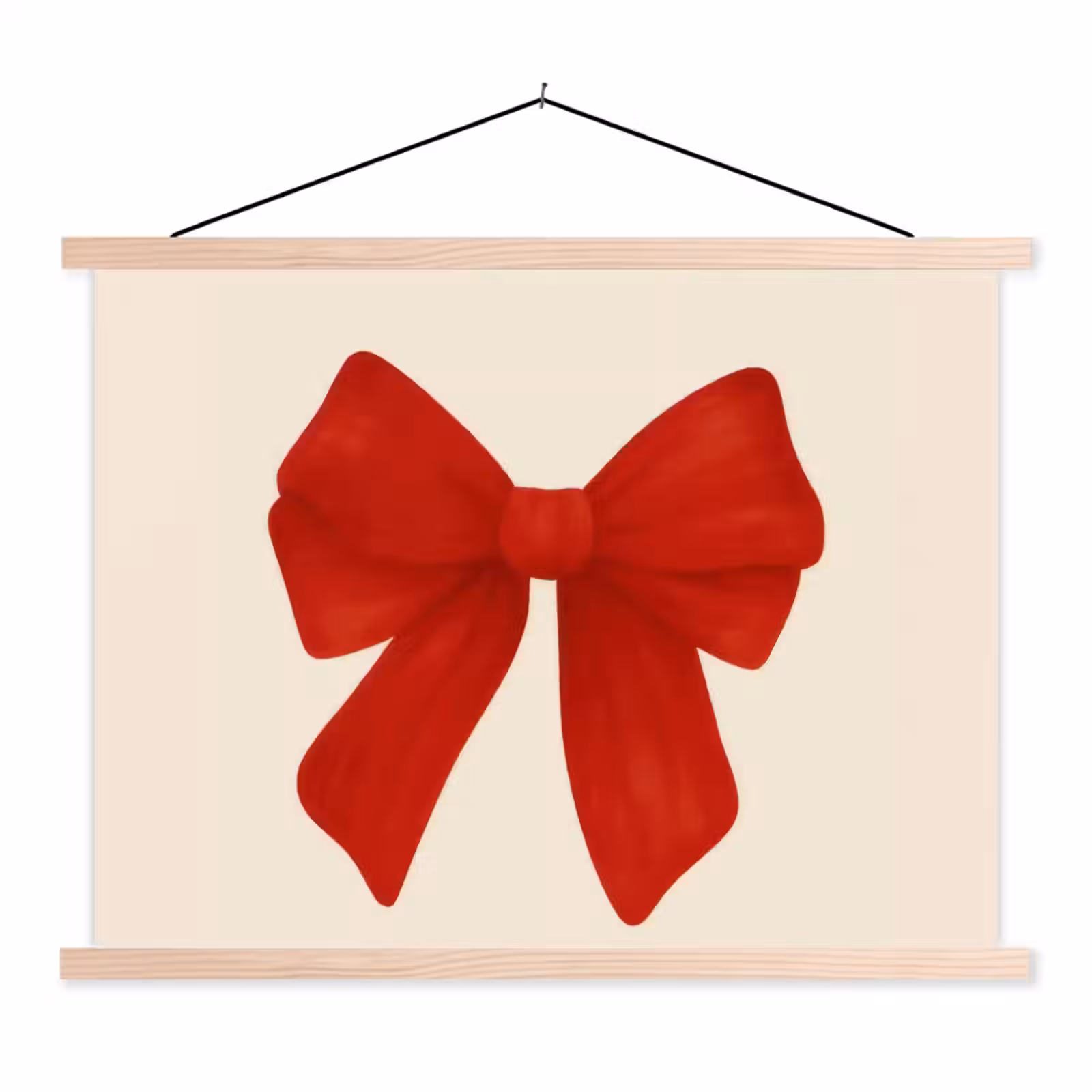 Schoolplaat - Strik - Symmetrisch - Rood - Lint — 1