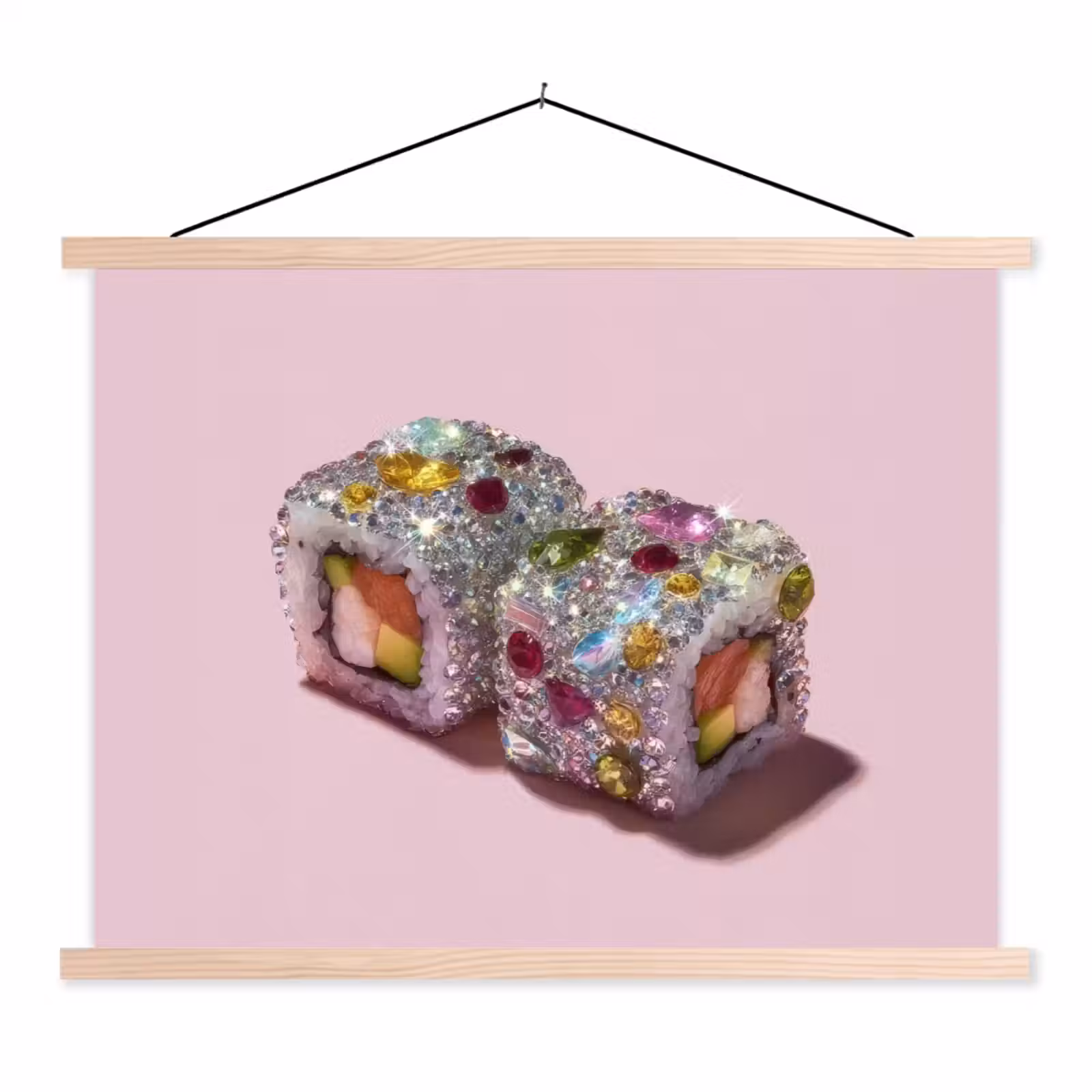 Schoolplaat - Sushi - Rolletjes - Steentjes - Kleurrijk — 1