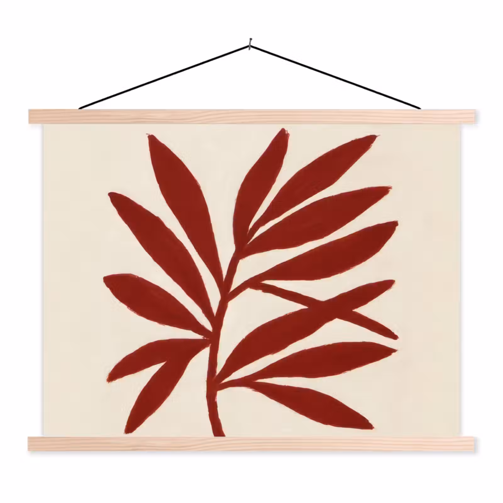 Schoolplaat - Tak - Bladeren - Rood — 1