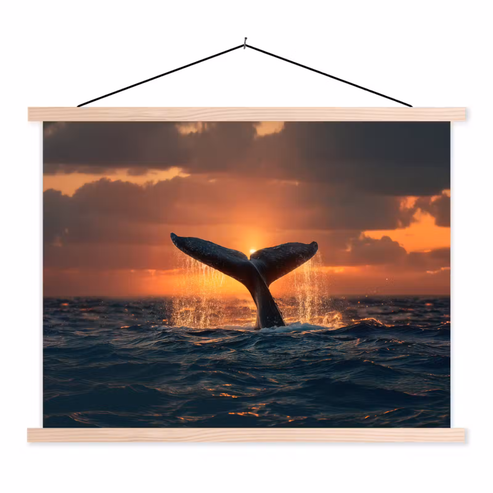Schoolplaat - Walvis staart - Water - Zonsondergang — 1