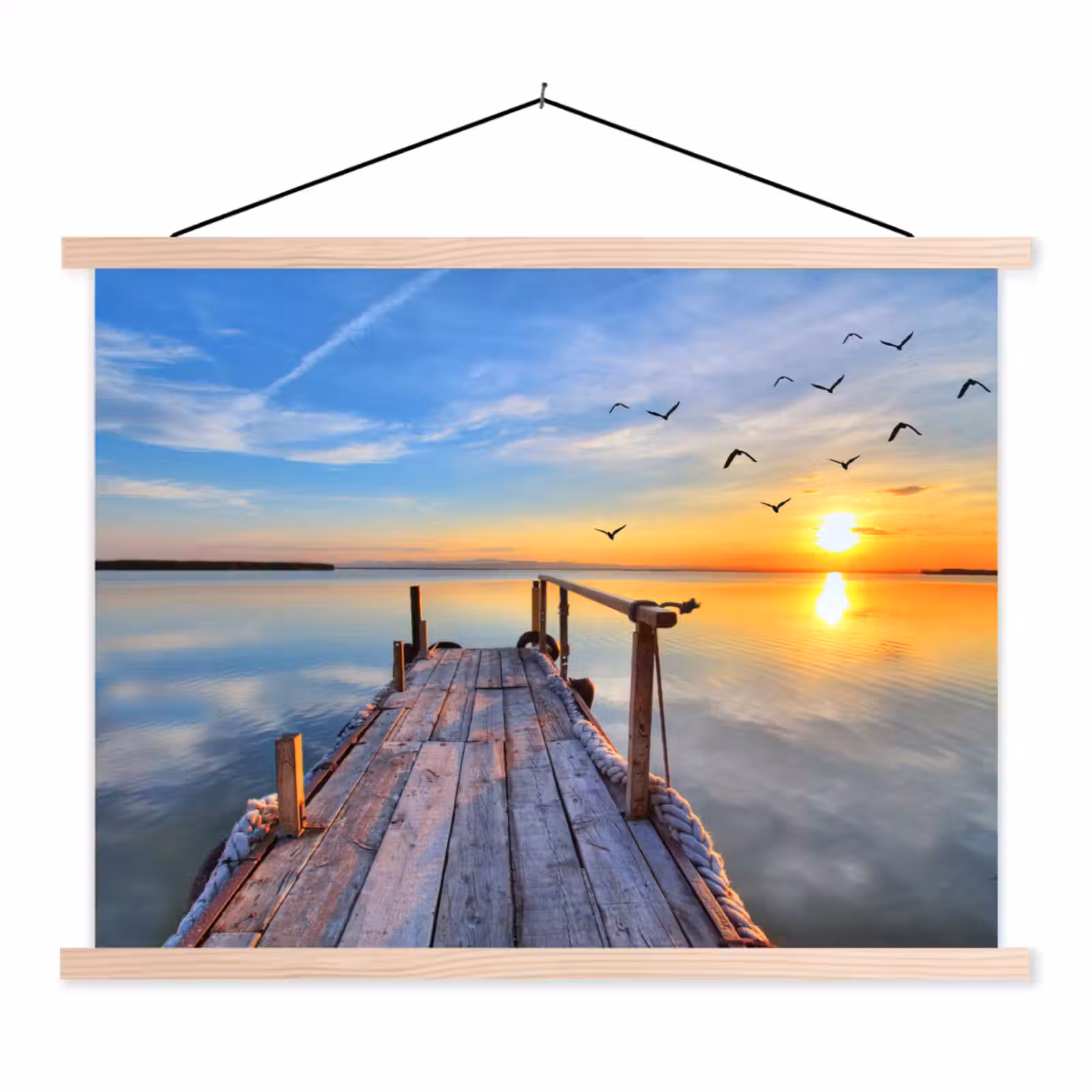 Schoolplaat - Water - Steiger - Vogels - Zonsondergang - Horizon — 1