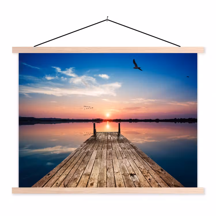Schoolplaat - Steiger - Water - Zonsondergang - Roze - Horizon — 1