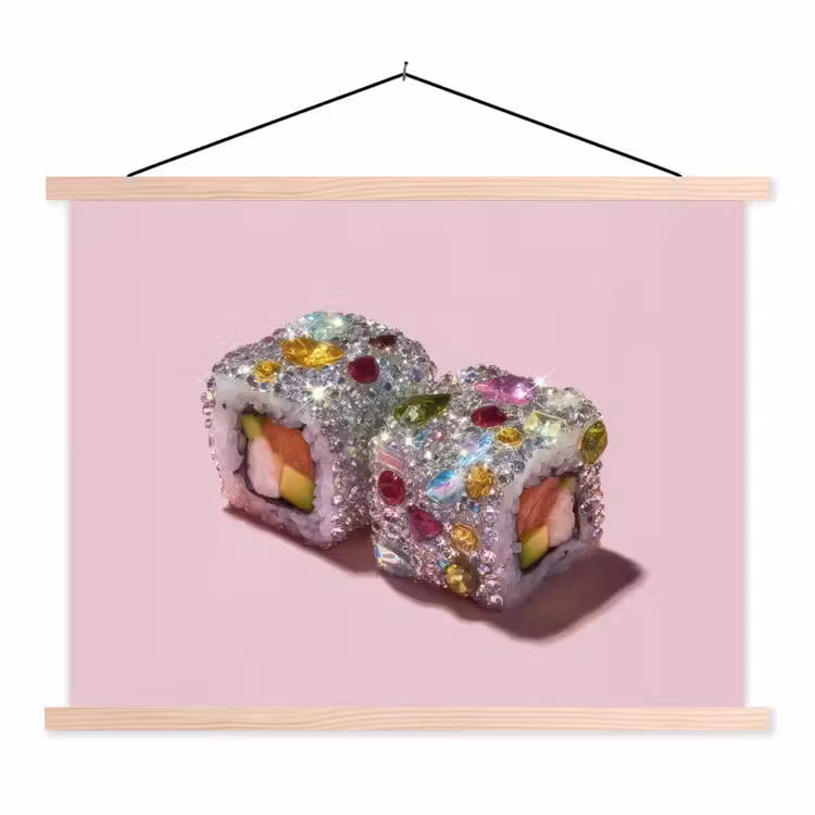 Schoolplaat - Sushi - Rolletjes - Steentjes - Kleurrijk — 1