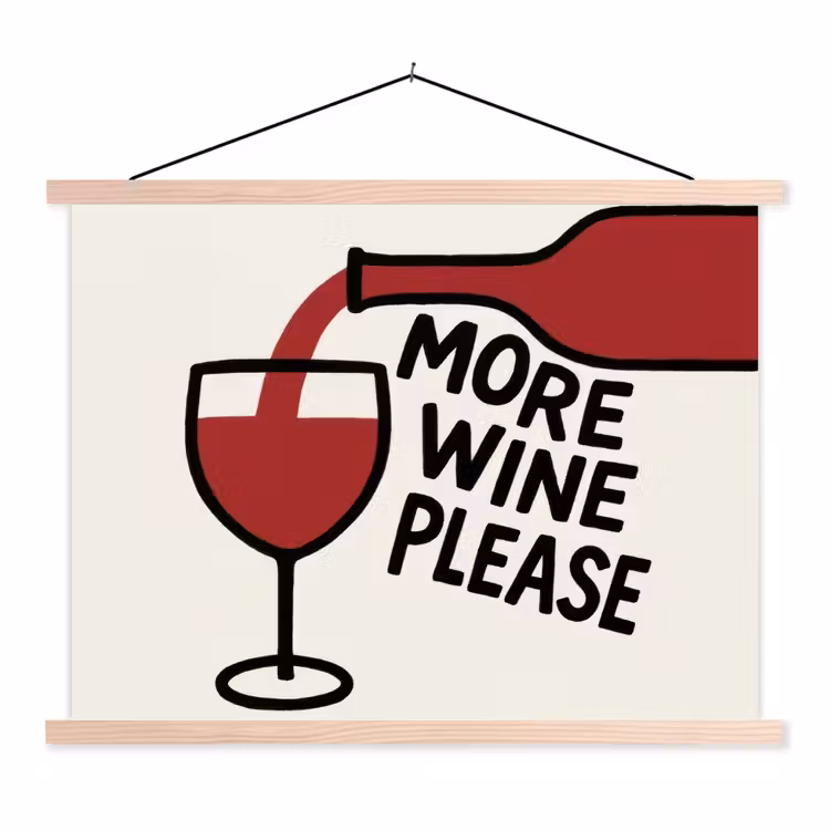 Schoolplaat - Wijnfles - Quote - Rood - Glas — 1