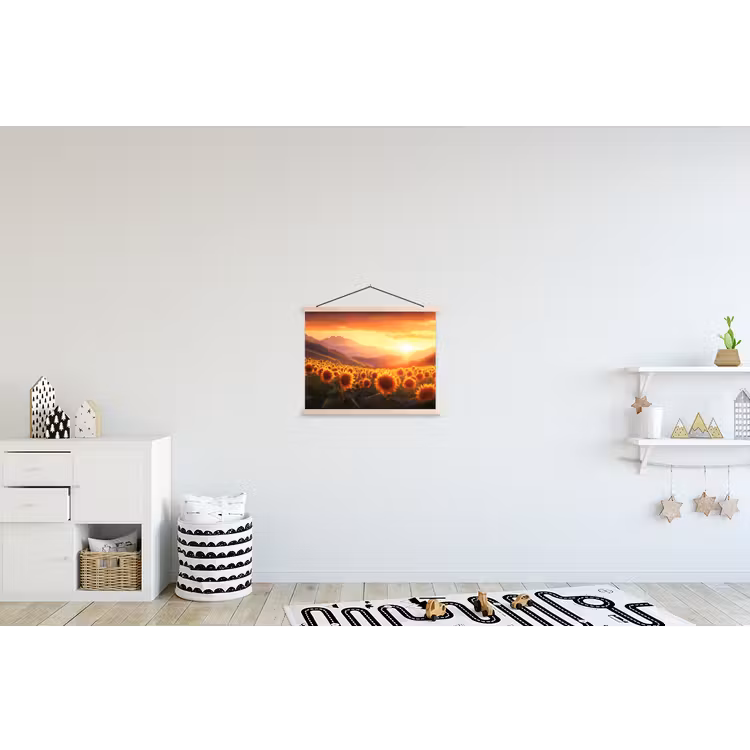 Schoolplaat - Zonnebloemen - Zonsondergang - Landschap — 3