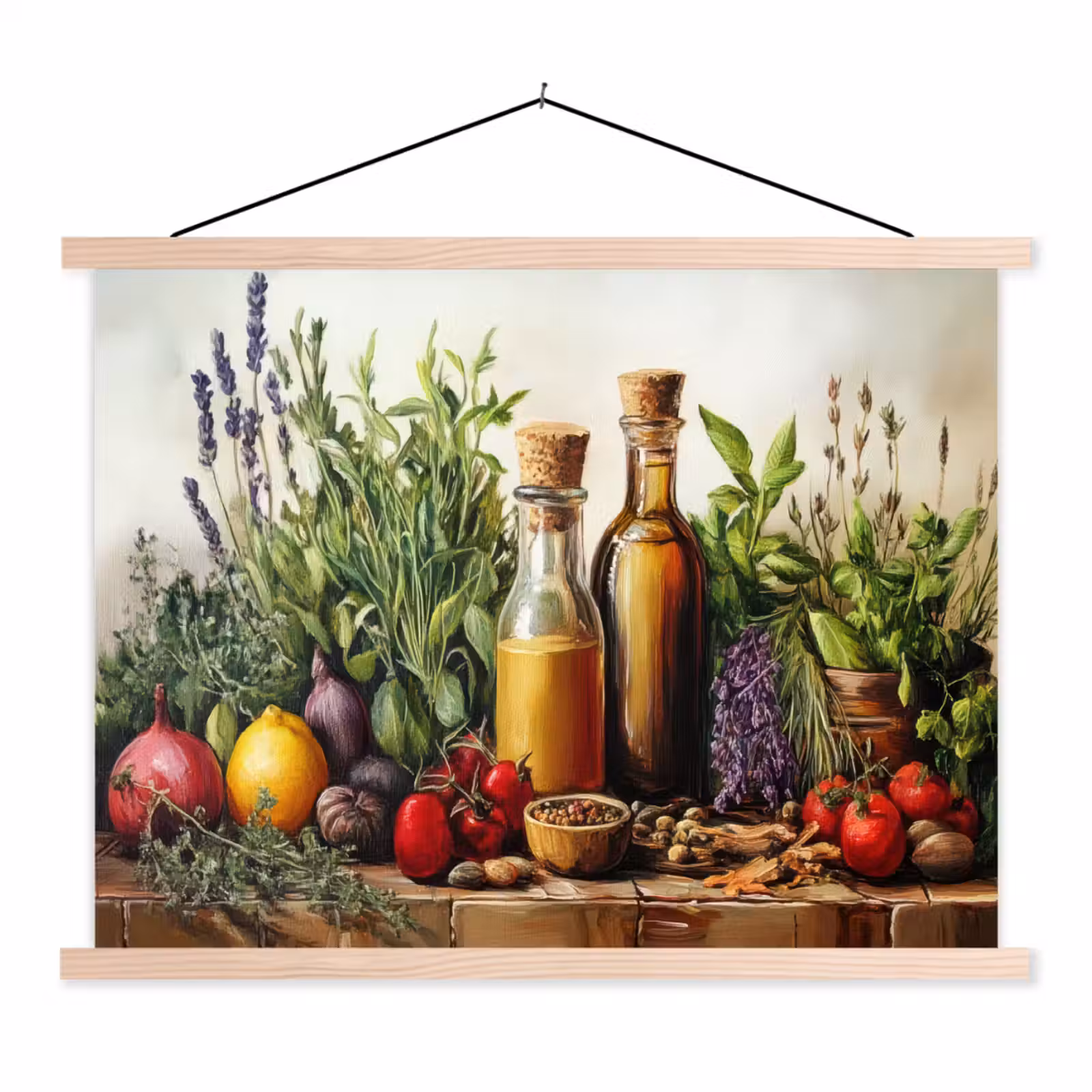 Schoolplaat - Stilleven - Kruiden - Specerijen - Fruit - Kleurrijk — 1