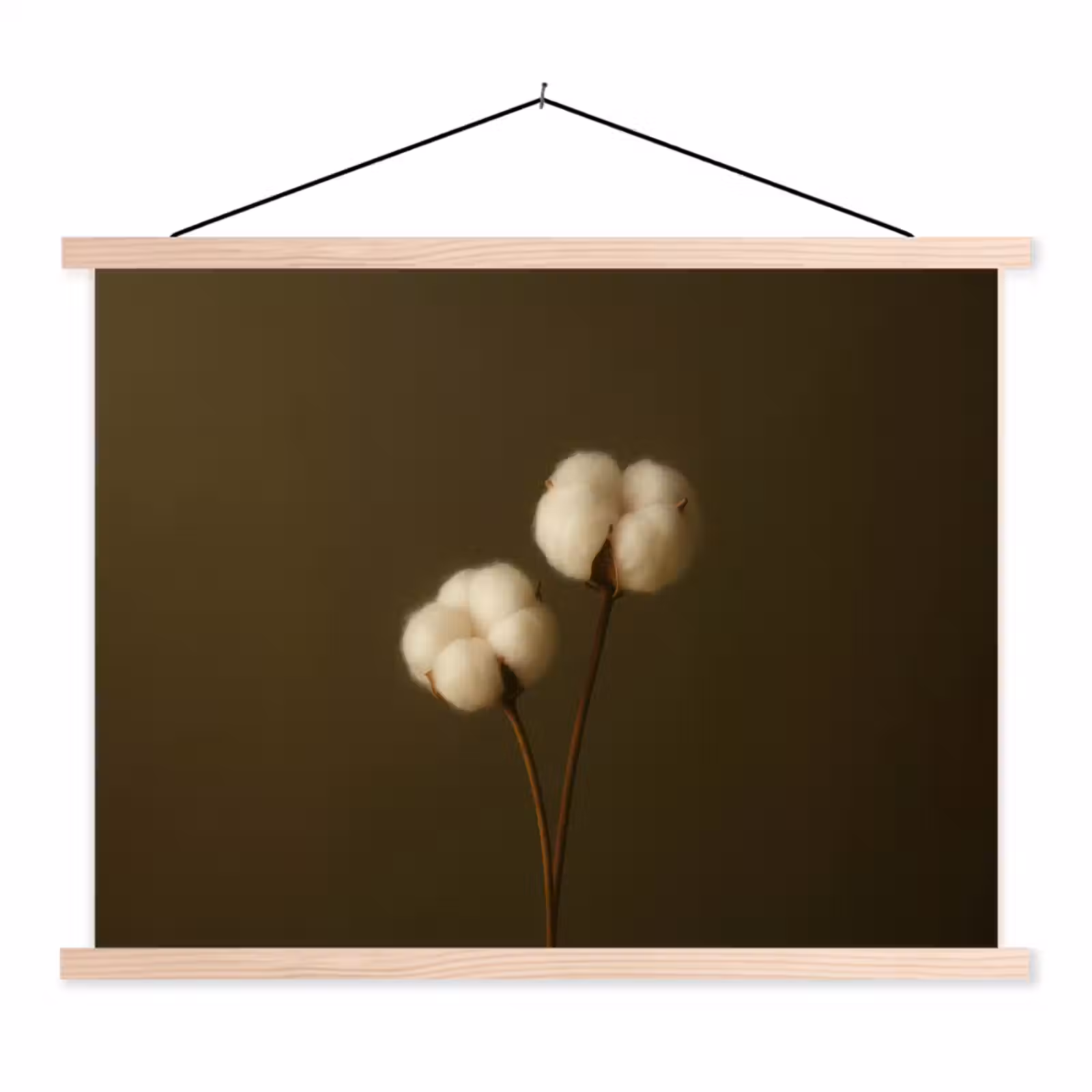Schoolplaat - Takken - Katoen - Wit - Bollen — 1