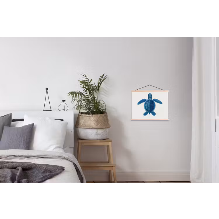 Schoolplaat - Schildpad - Blauw - Schild — 2
