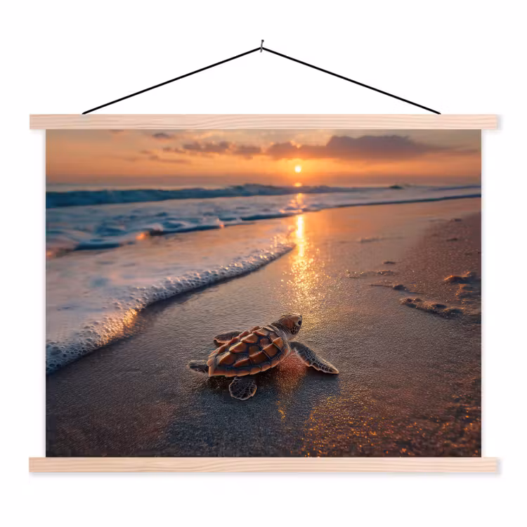 Schoolplaat - Schildpad - strand - Zonsondergang — 1