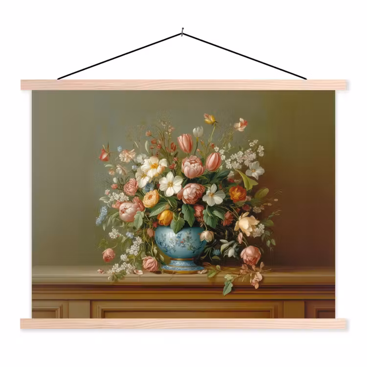 Schoolplaat - Vaas - Pastel - Kleuren - Bloemen — 1