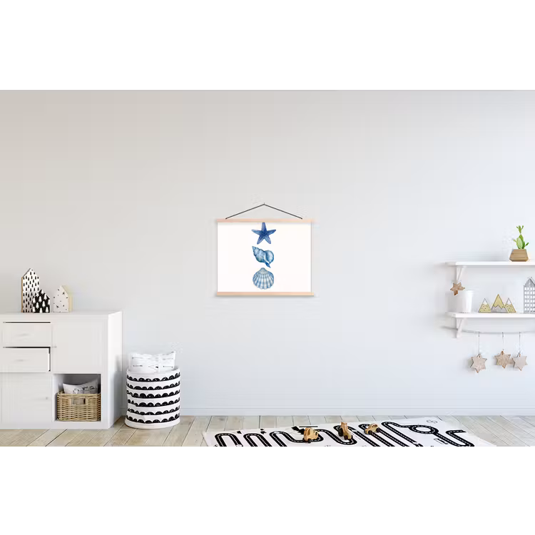 Schoolplaat - Zeester - Schelpen - Blauw — 3