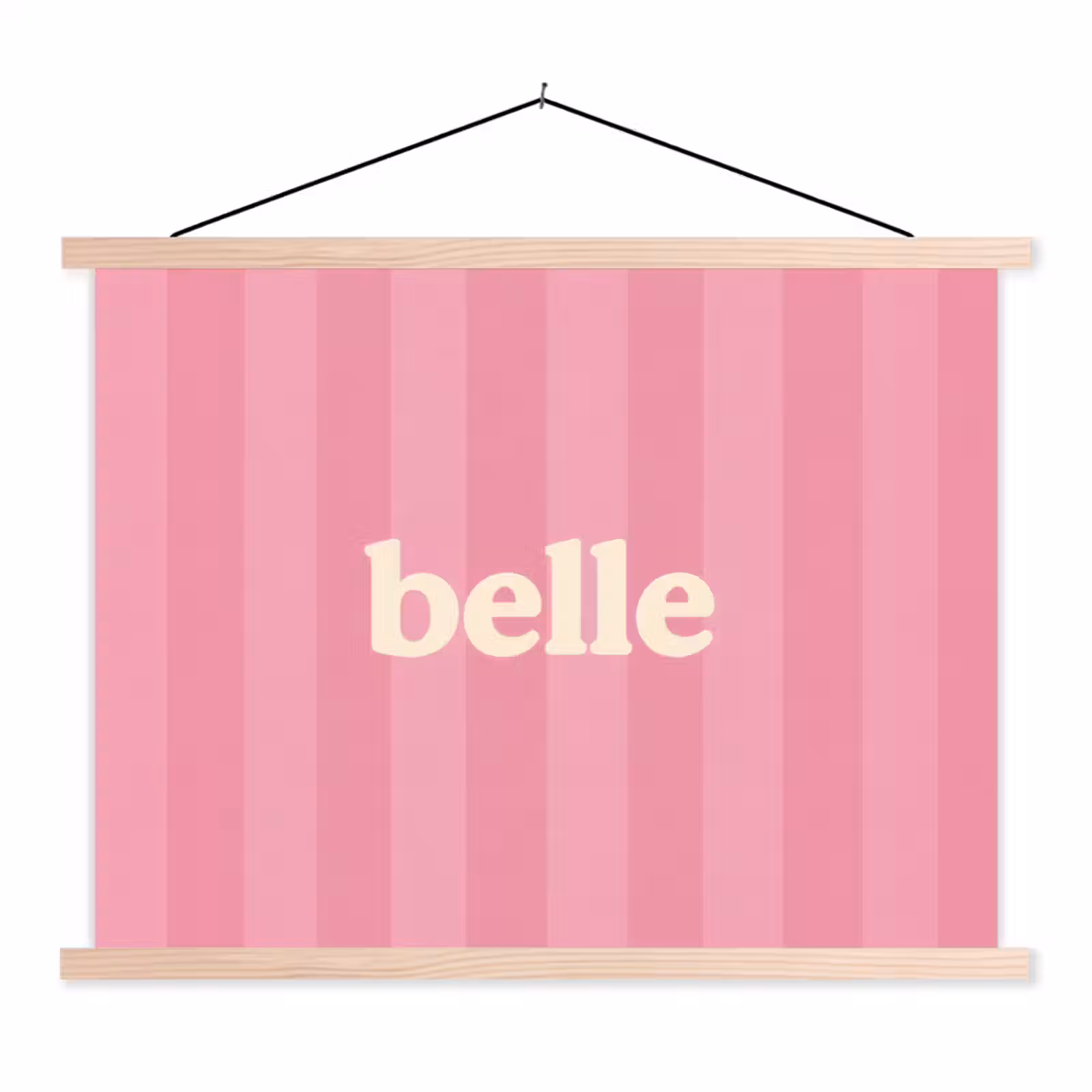 Schoolplaat - Roze - Gestreept - Belle — 1