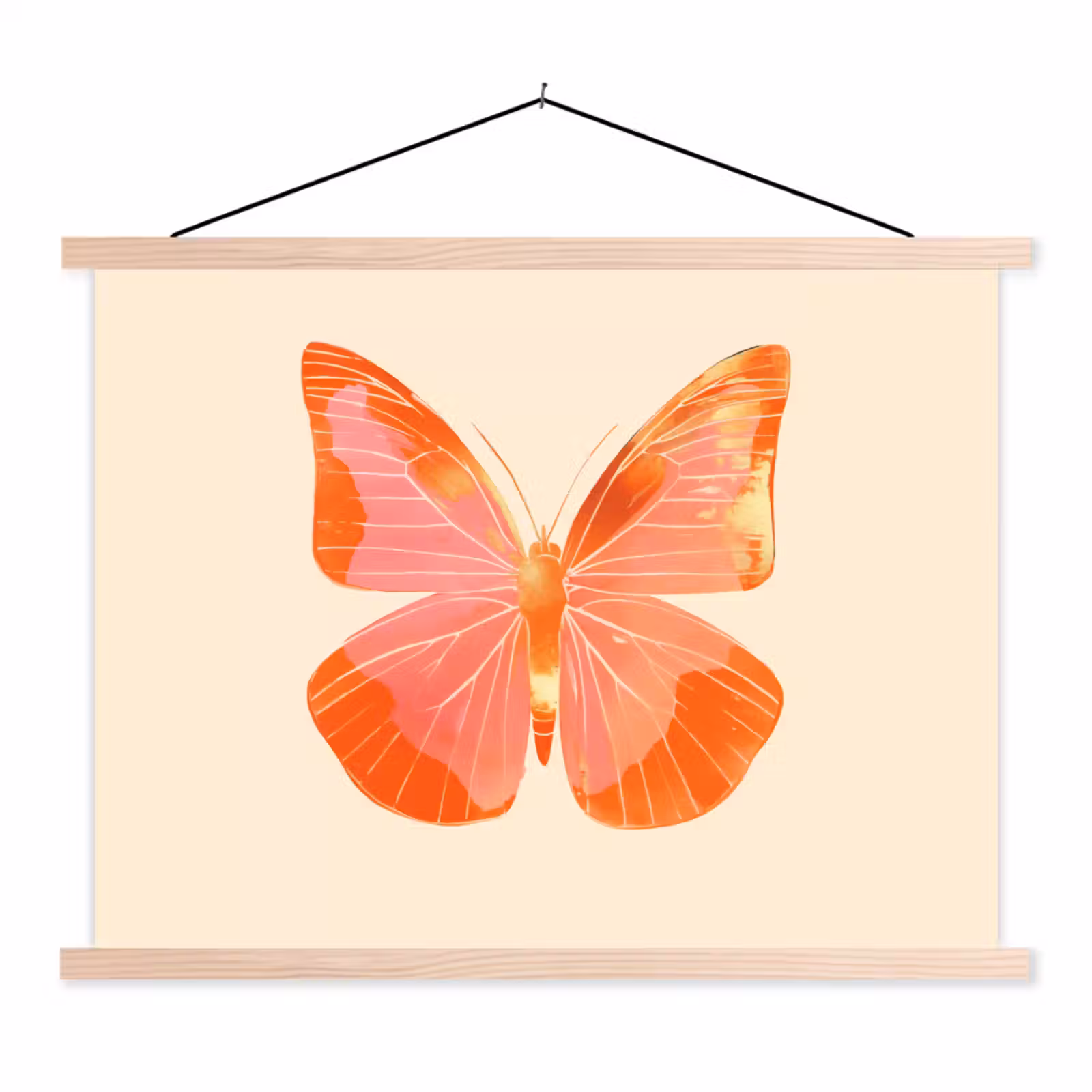 Schoolplaat - Vlinder - Minimalistisch - Roze — 1