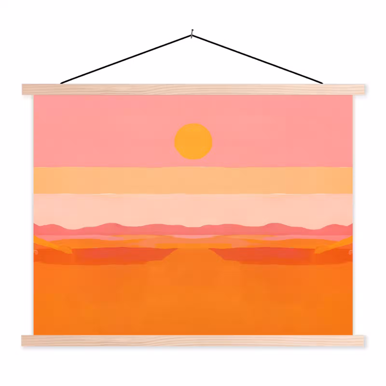 Schoolplaat - Zon - Abstract - Landschap - Oranje — 1