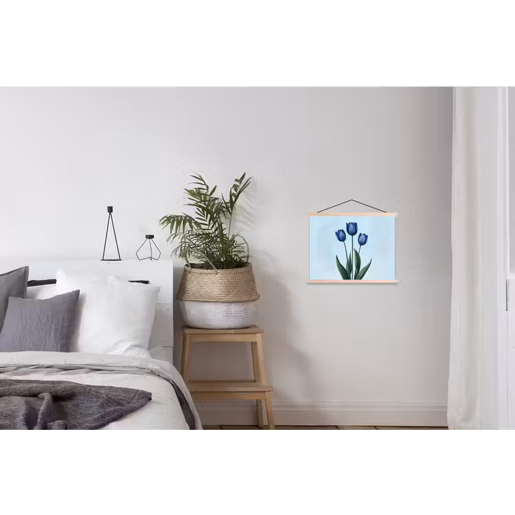 Schoolplaat - Tulpen - Blauw - Bladeren — 2