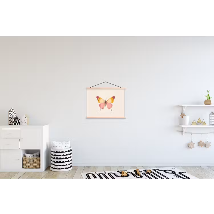 Schoolplaat - Vlinder - Illustratie - Roze — 3
