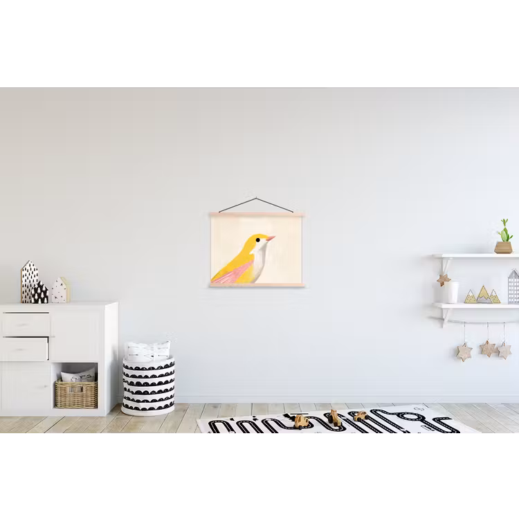 Schoolplaat - Vogel - Minimalistisch - Geel — 3