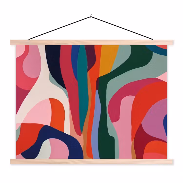 Schoolplaat - Vormen - Bochten - Kleurrijk - Abstract — 1