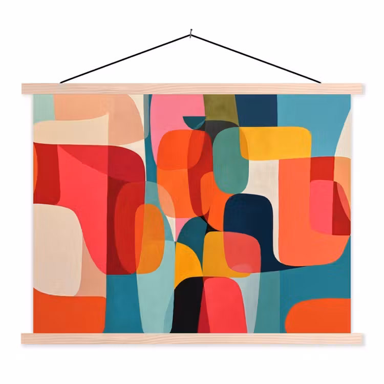 Schoolplaat - Vormen - Kleurrijk - Abstract - Vlakken — 1