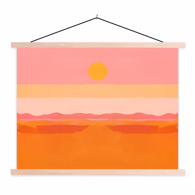 Schoolplaat - Zon - Abstract - Landschap - Oranje — 1