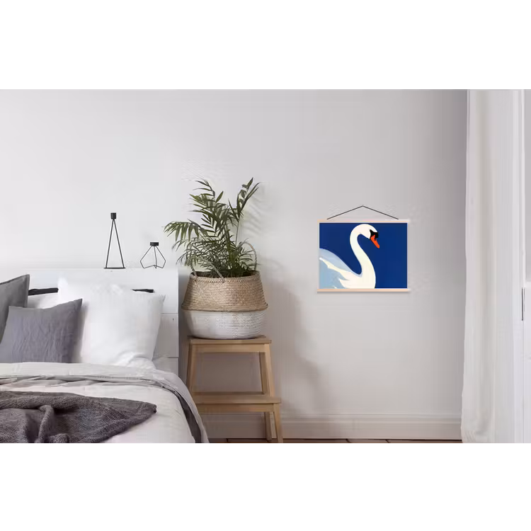 Schoolplaat - Zwaan - Wit - Snavel - Illustratie — 2