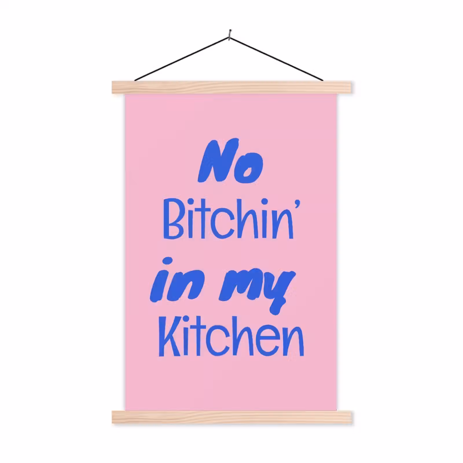 Schoolplaat - Quote - Blauw - Lettertype - Keuken — 1