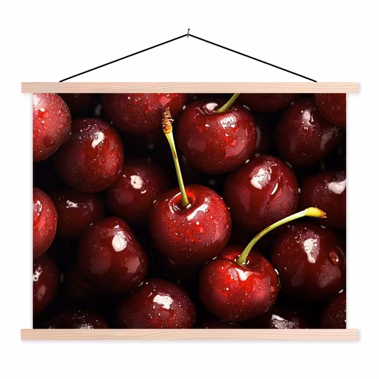 Schoolplaat - Rood - Fruit - Kersen — 1