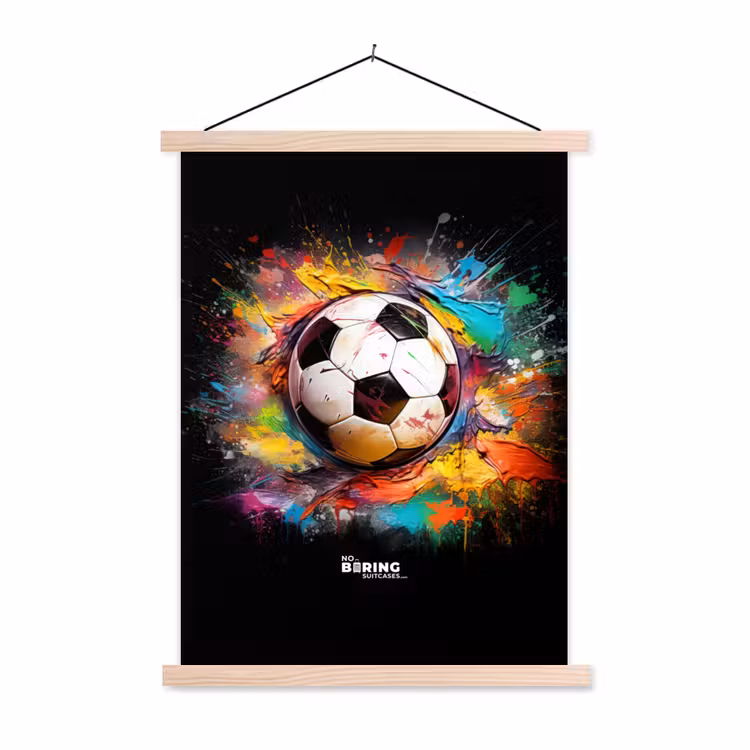 Schoolplaat - Voetbal omringd door verfklodders — 1