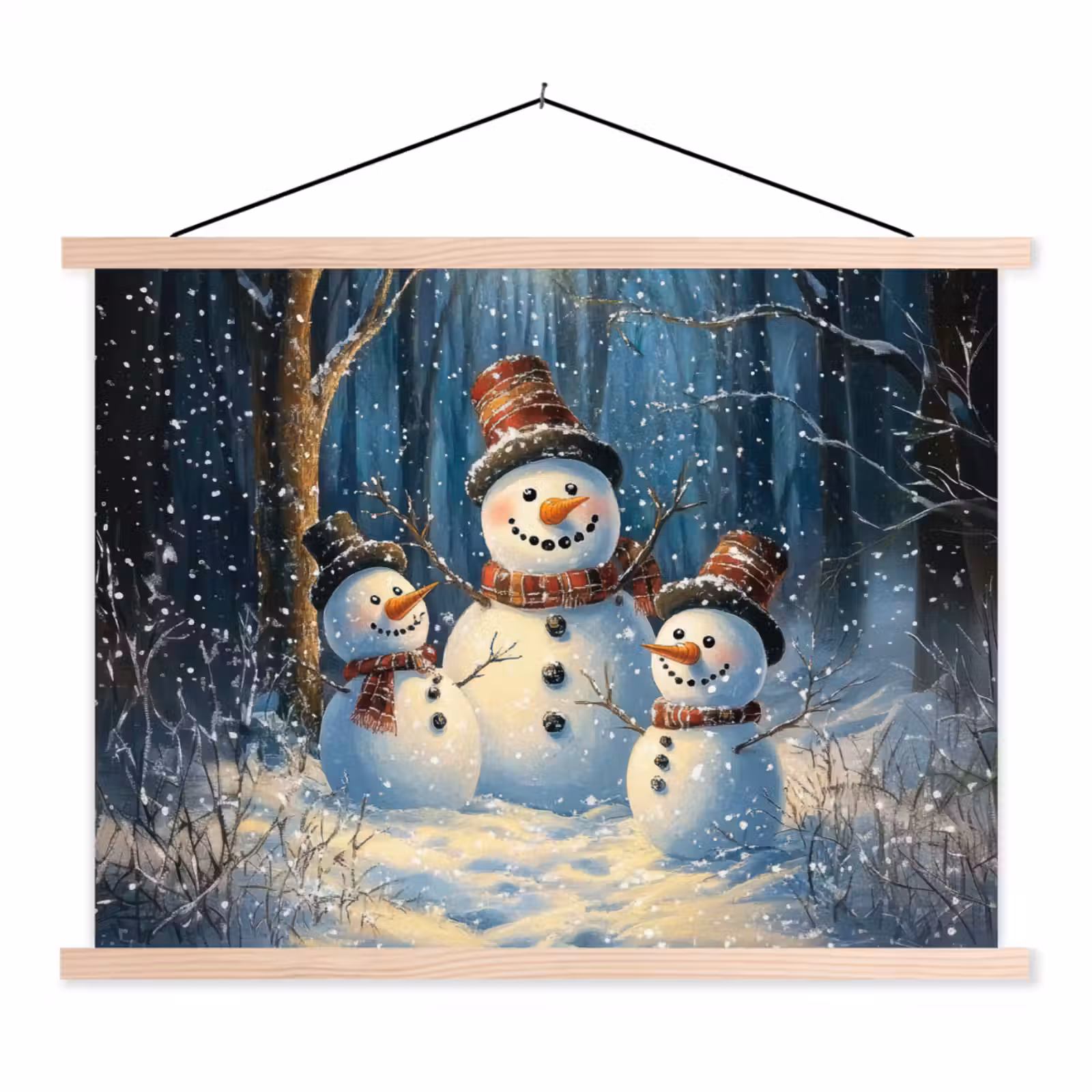 Schoolplaat - Sneeuwpop - Sneeuw - Winter - Bos — 1