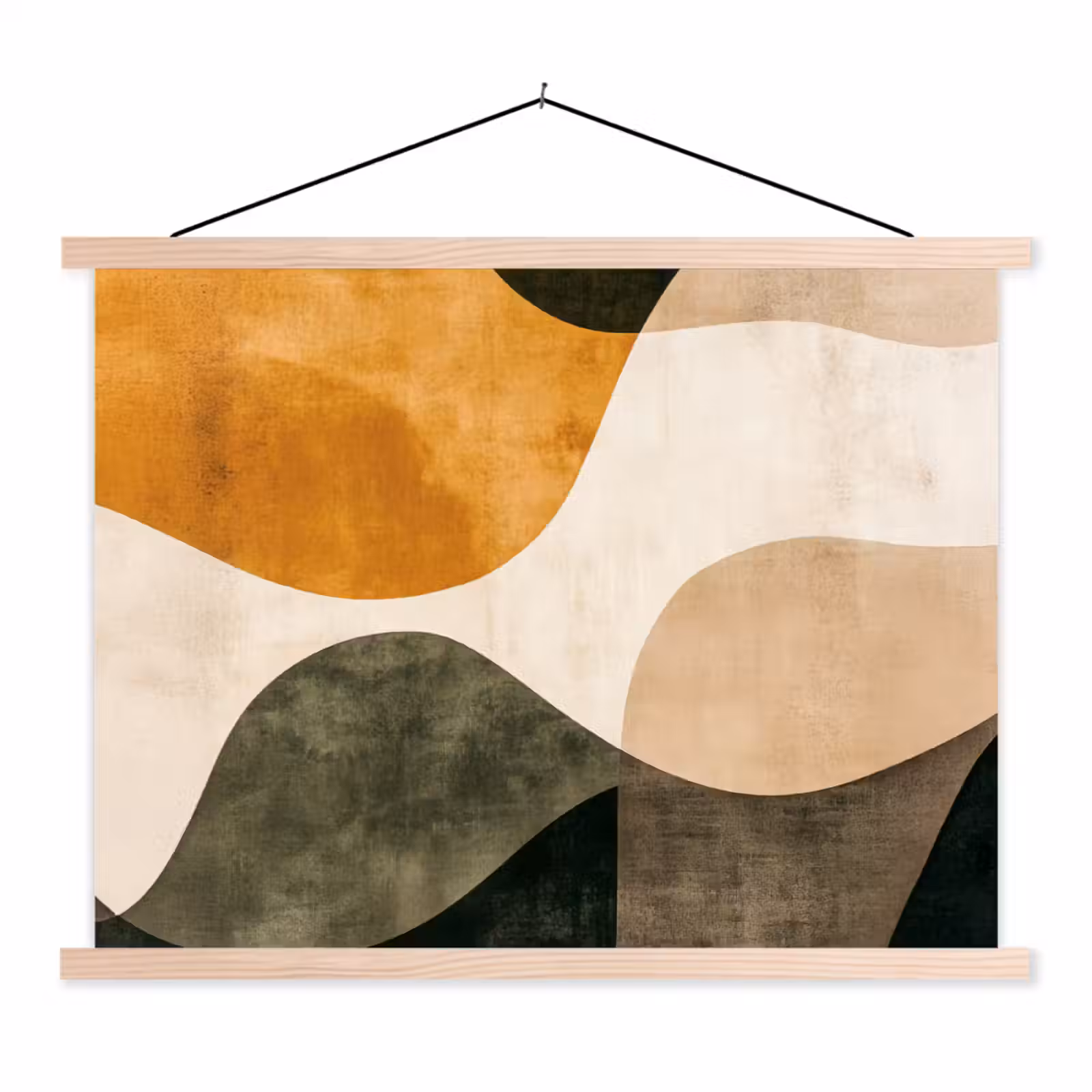 Schoolplaat - Vormen - Okergeel - Abstract — 1