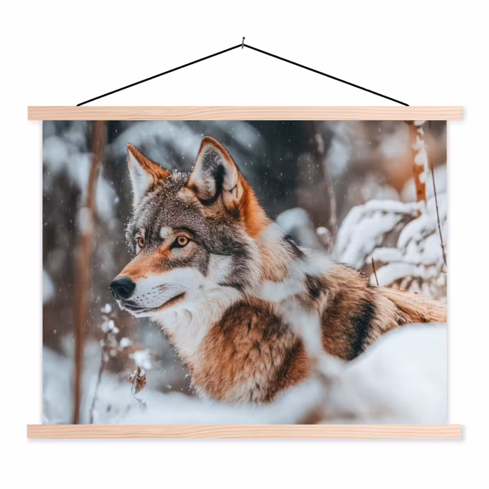 Schoolplaat - Wolf - Sneeuw - Winter - Dieren - Natuur - Sneeuw — 1