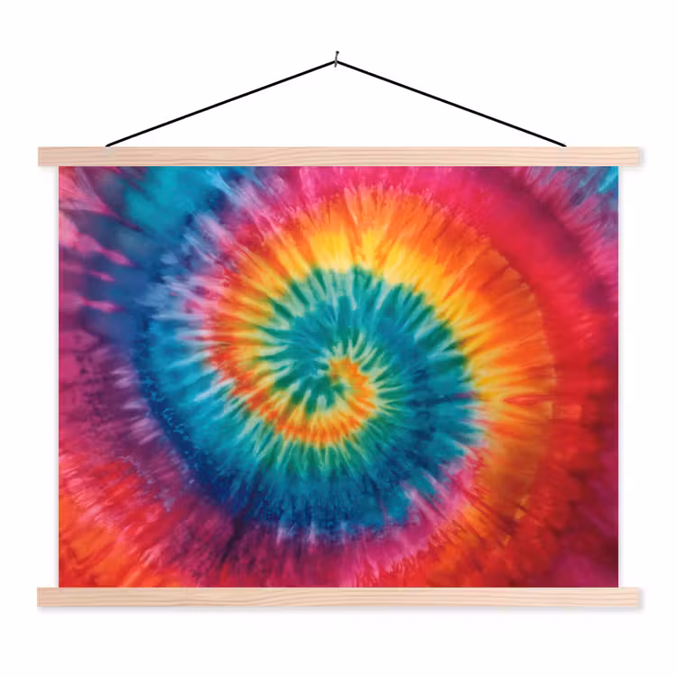 Schoolplaat - Regenboogkleuren - Tie dye - — 1