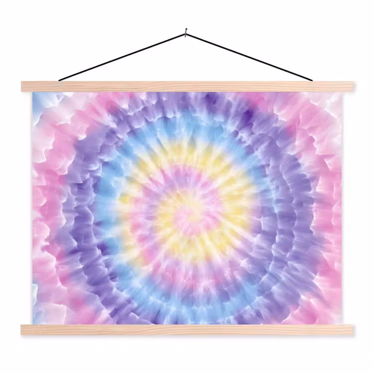 Schoolplaat - Spiraal - Tie dye - Pasteltinten — 1