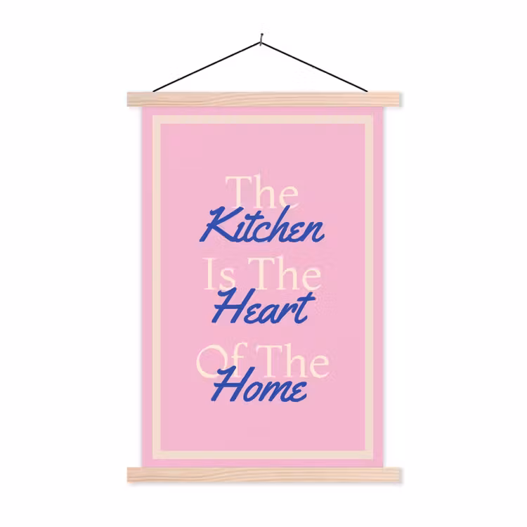 Schoolplaat - Tekst - Blauw - Keuken - Kader — 1