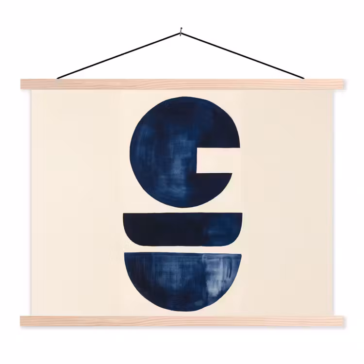 Schoolplaat - Vormen - Blauw - Abstract — 1