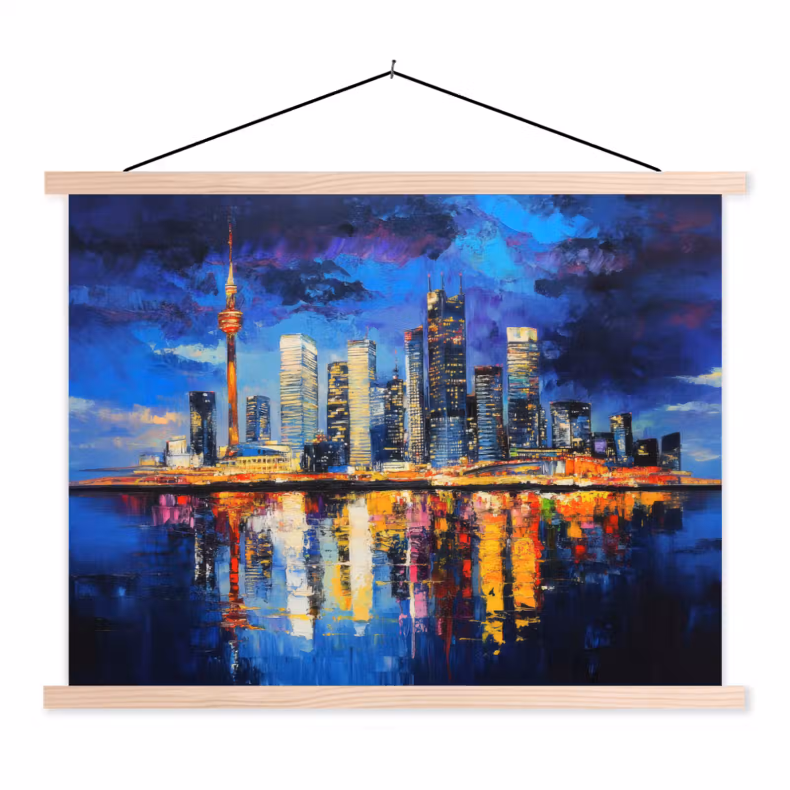 Schoolplaat - Skyline Toronto - Modern - Stadslicht - Blauw — 1