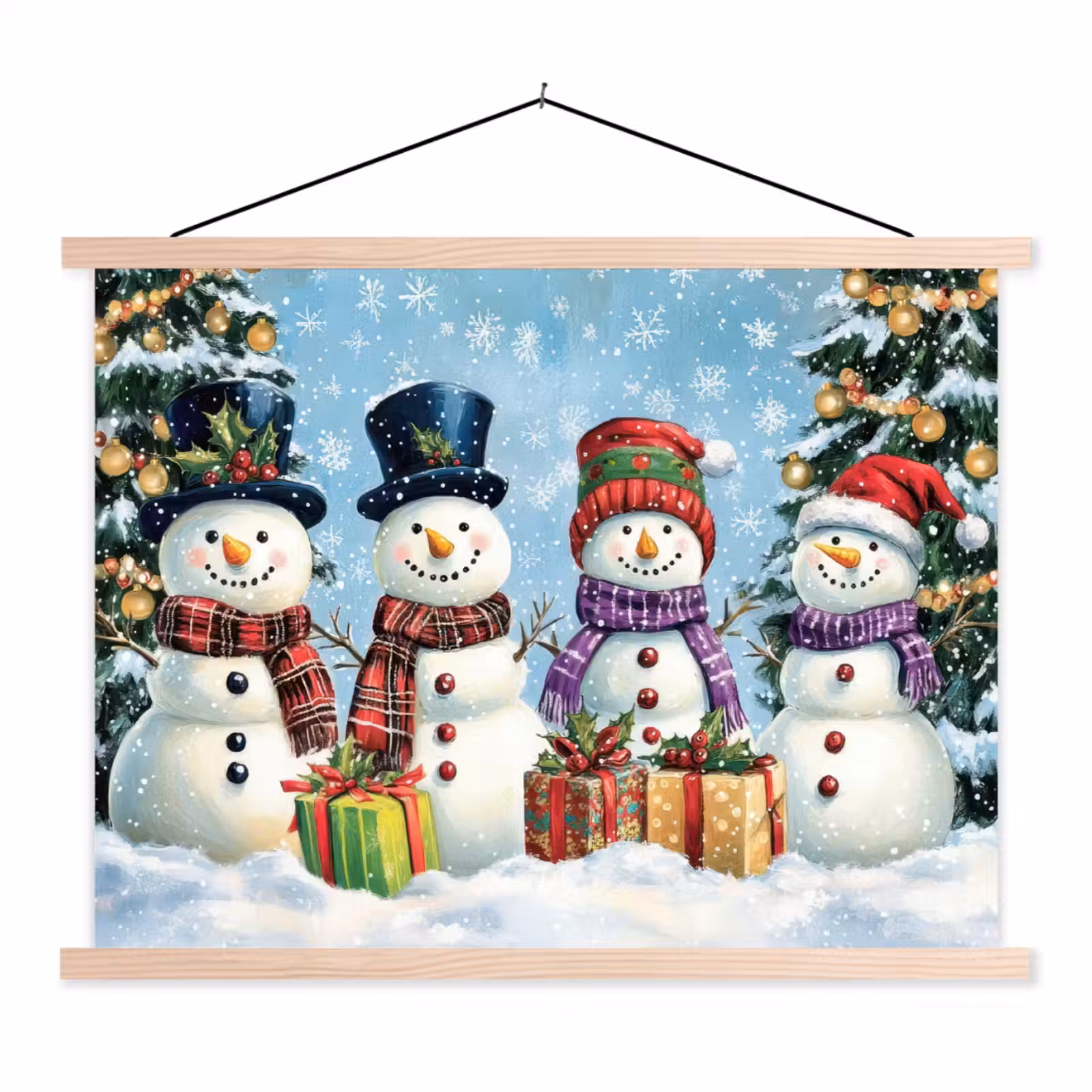 Schoolplaat - Vrolijk - Sneeuw - Kleurrijk — 1