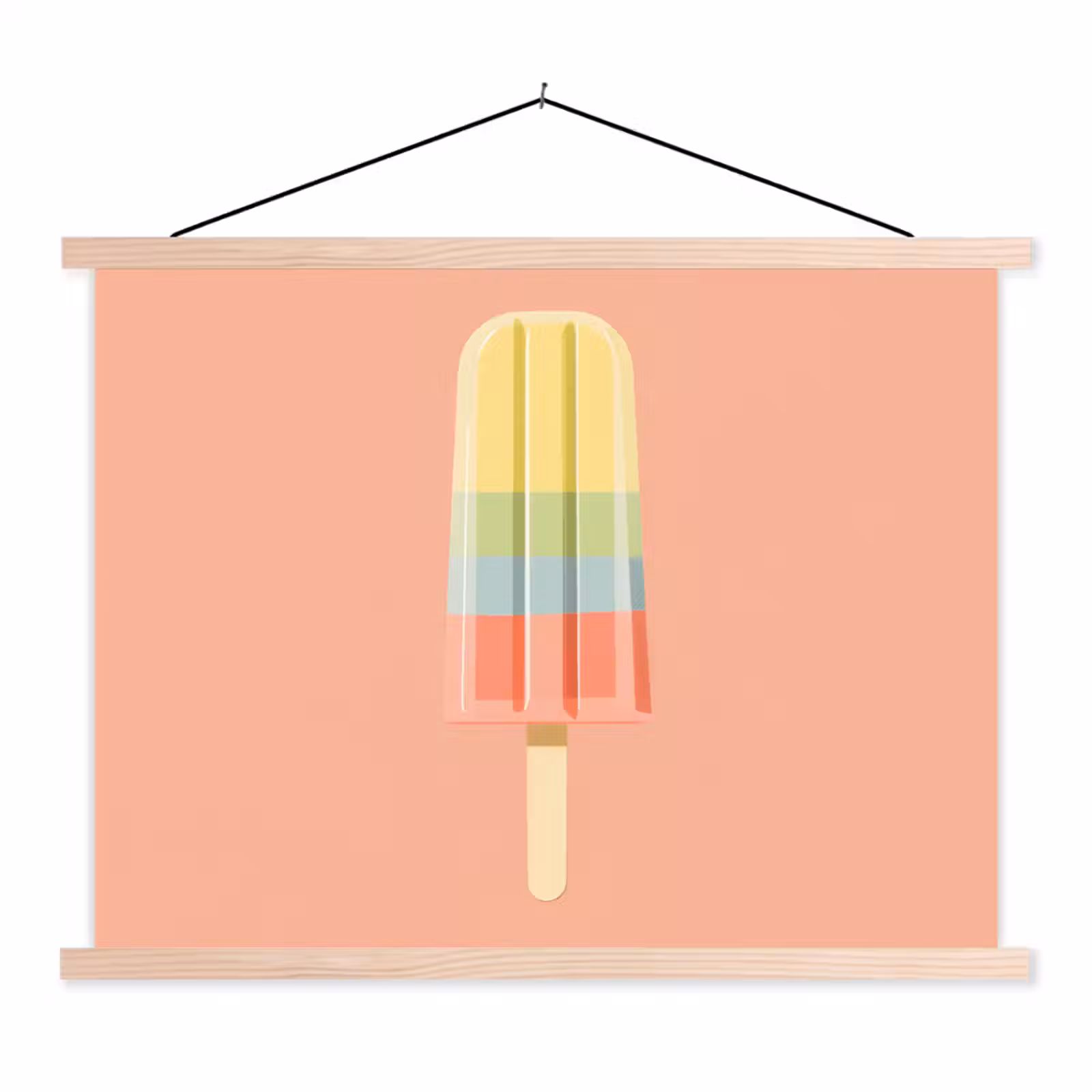 Schoolplaat - Waterijsje - Pasteltinten - Minimalistisch — 1